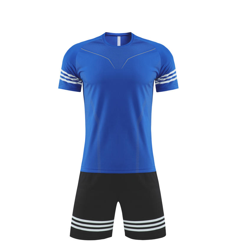 Suit Manufacturer Custom logo 100% Polyester Fiber 5 Color Children's Quick Drying Football Uniform t Shirts Suit High Quality