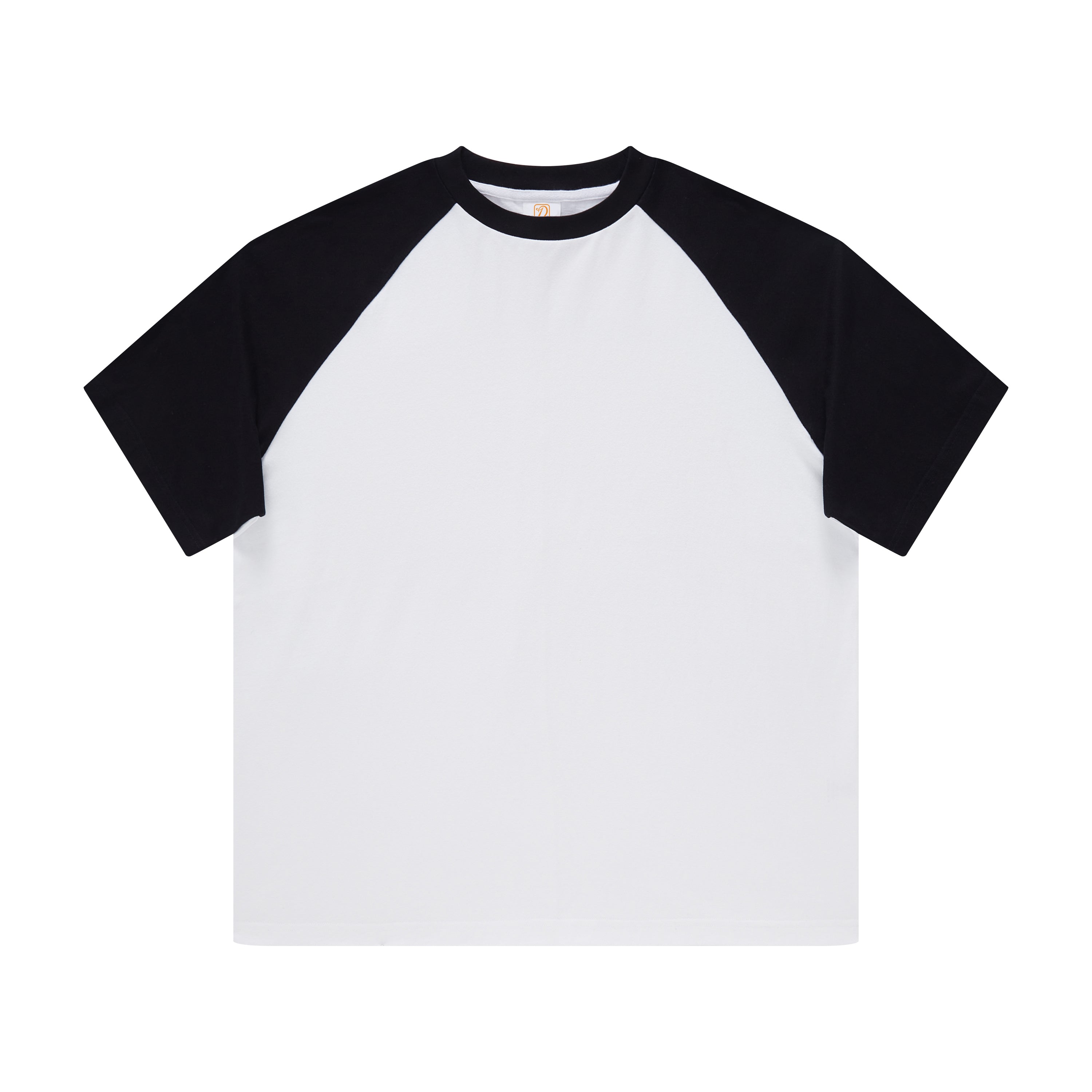 285g Heavyweight Tshirt Contrast Color Raglan Sleeve Loose High Quality Custom logo Personalized Round Neck Mens T-shirt Printed
