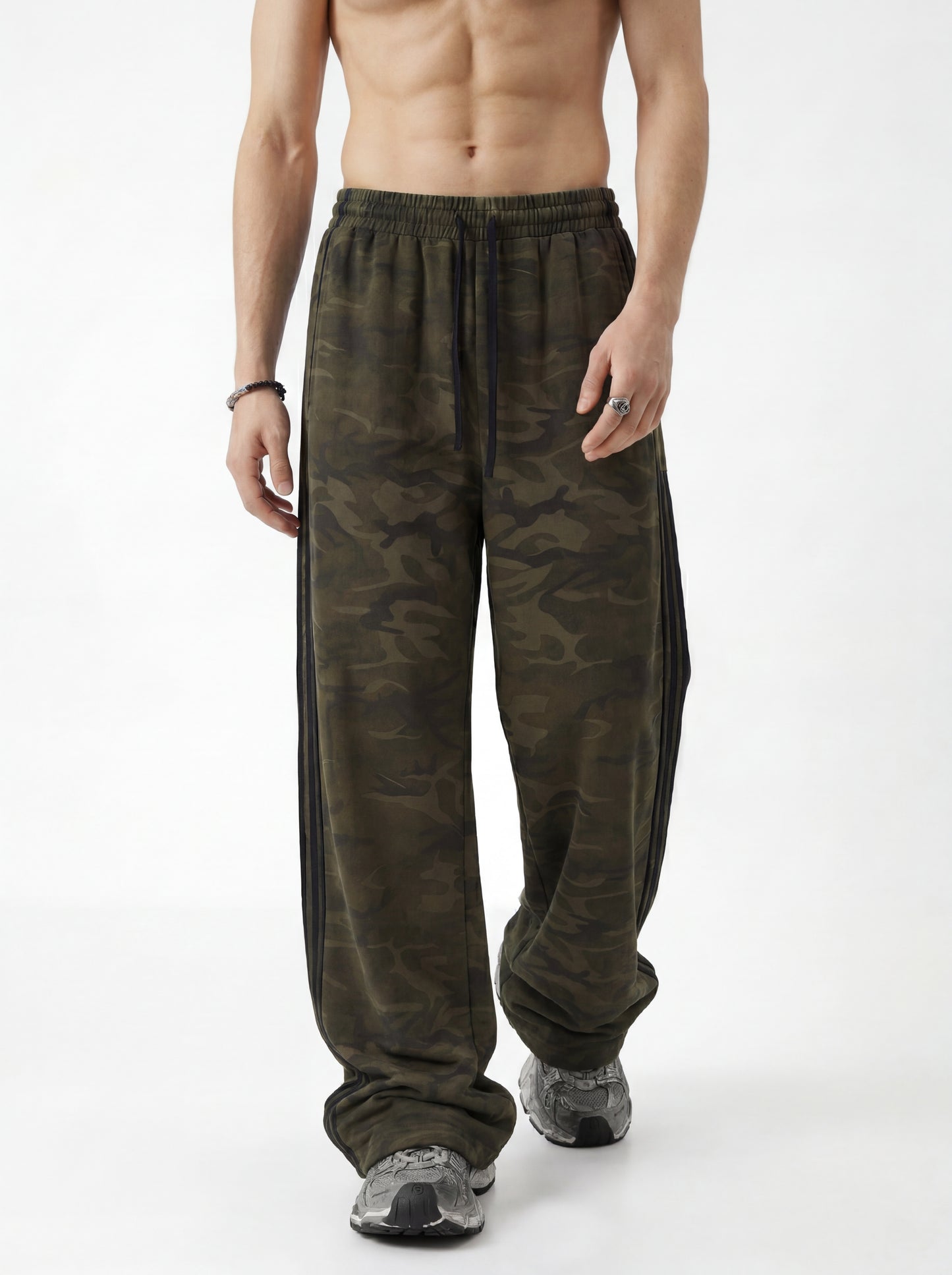 Men's Basic Sweatpants Premium 420G Sport Camouflage Loose Straight Fit Casual Sweatpants for High Quality American Style