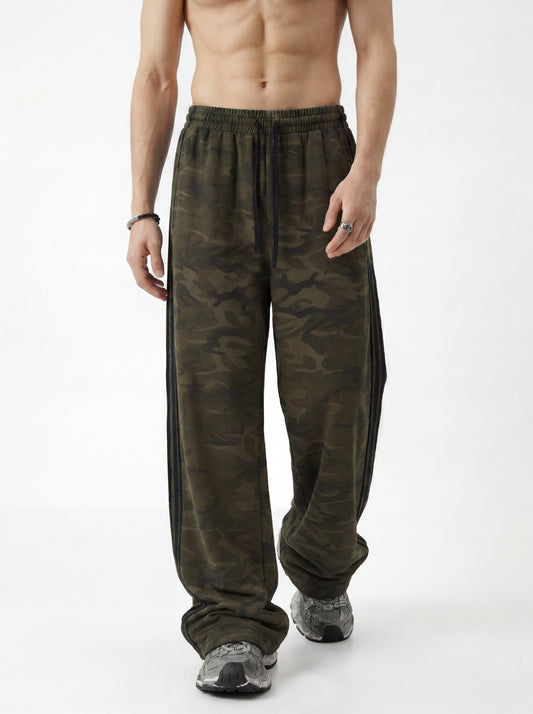 Men's Basic Sweatpants Premium 420G Sport Camouflage Loose Straight Fit Casual Sweatpants for High Quality American Style