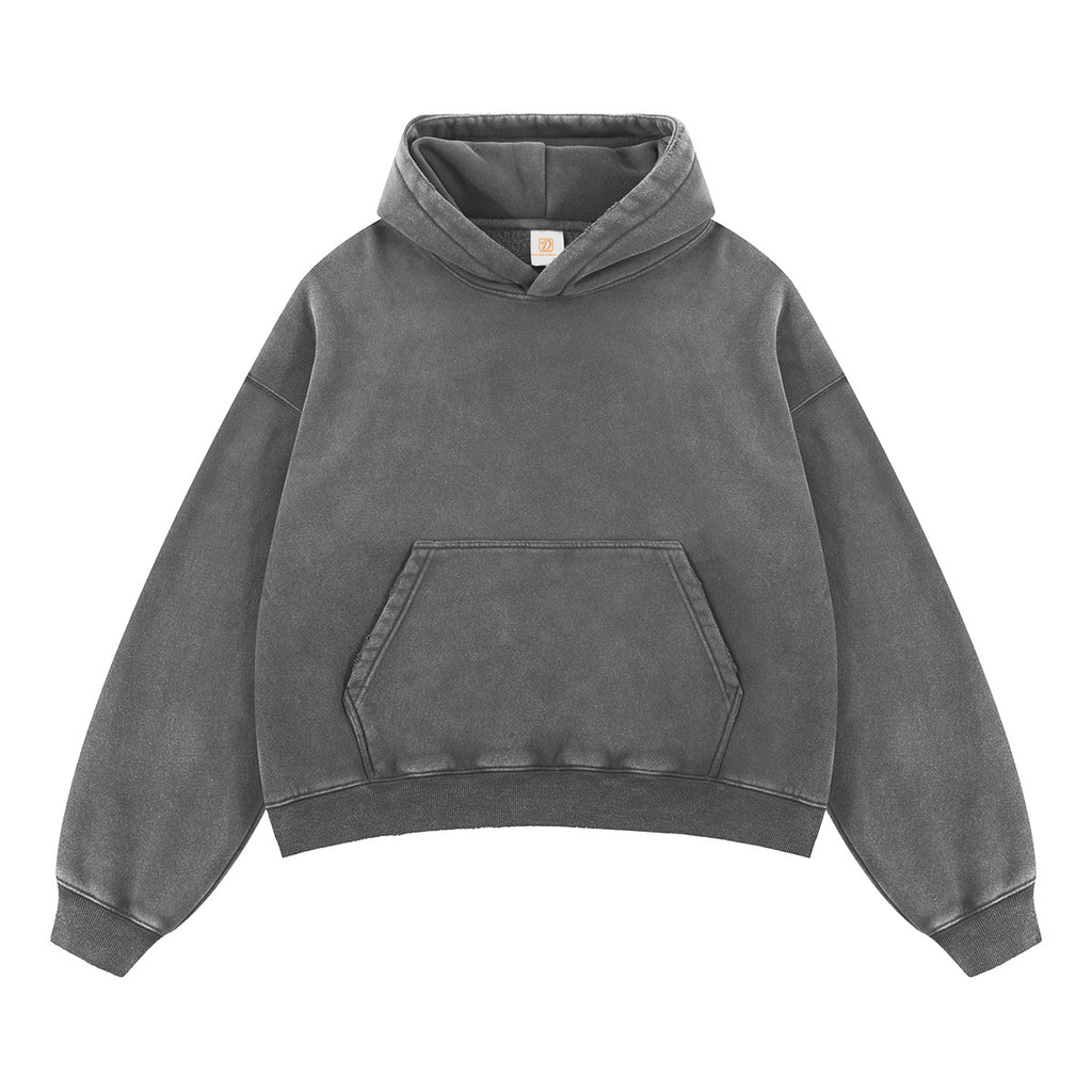 Boxy Fashionable Style Fleece Custom Fleece Streetwear Distressed Embroidery Unisex High Quality Screen Printed Hoodie