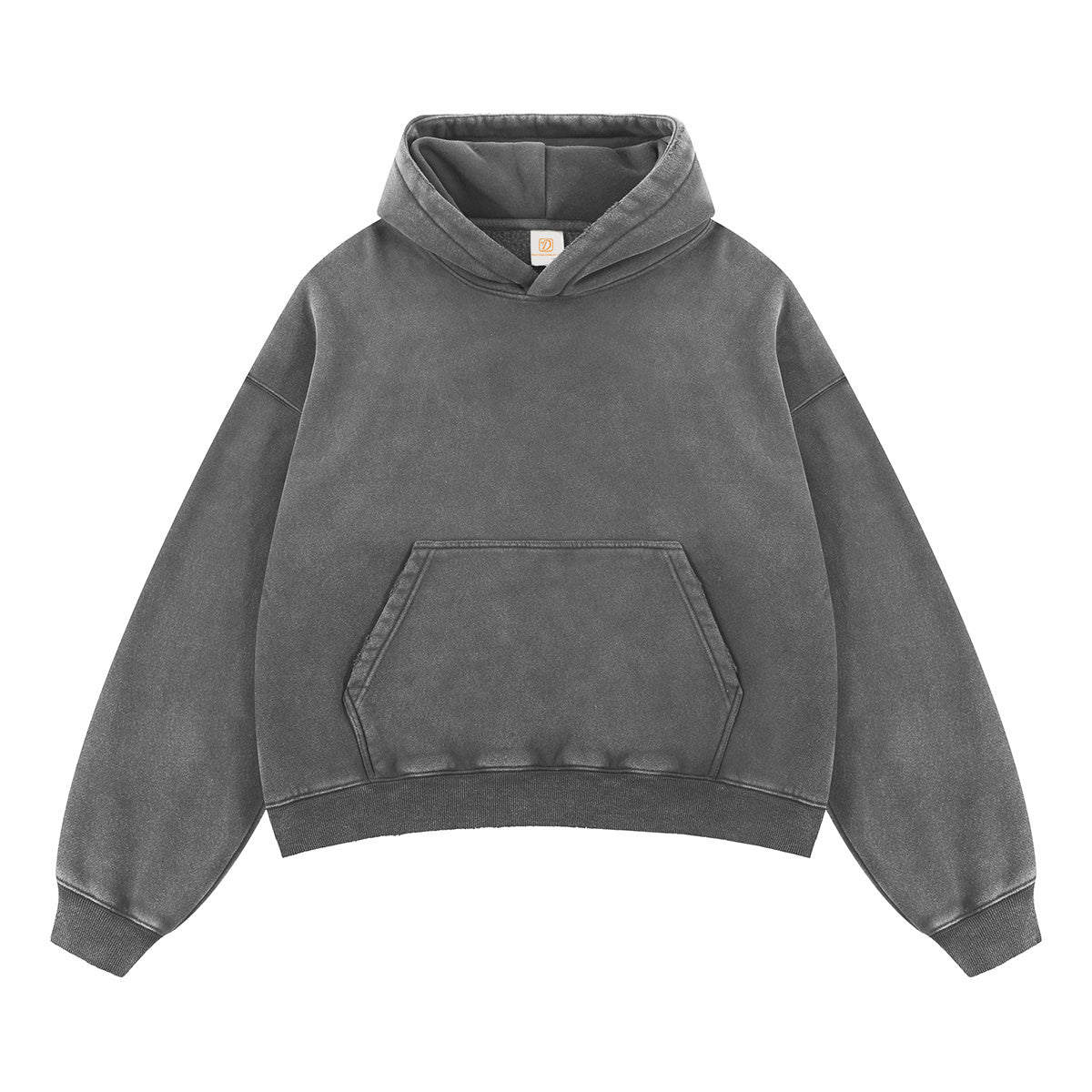 Fashion High Quality Men's Hoodies Boxy Style Padded Fleece Pullover with Frayed and Distressed Hooded Sweater Design Winter
