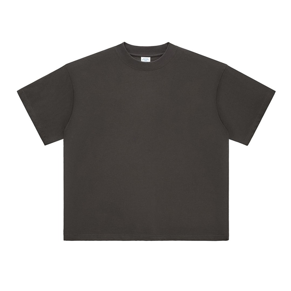 Oversized Drop Shoulder Loose T-shirt 350G Heavyweight 100% Cotton Streetwear Pure Color Custom logo Dtf Transfers for T Shirts