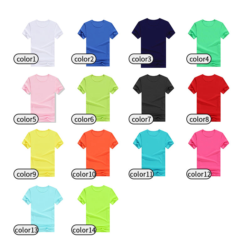 Wholesale Blank 100% Polyester Custom Plus Size Mens Tshirt Pure Color Round Neck Streetwear Cheap Fashion Blank Tshirts