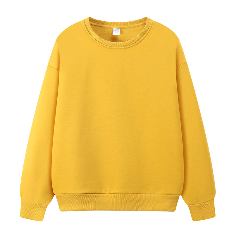 Wholesale Customized Sweatshirts Loose Sleeved Round Neck Sweatshirt Plain Tshirts for Printing Personalized American Style