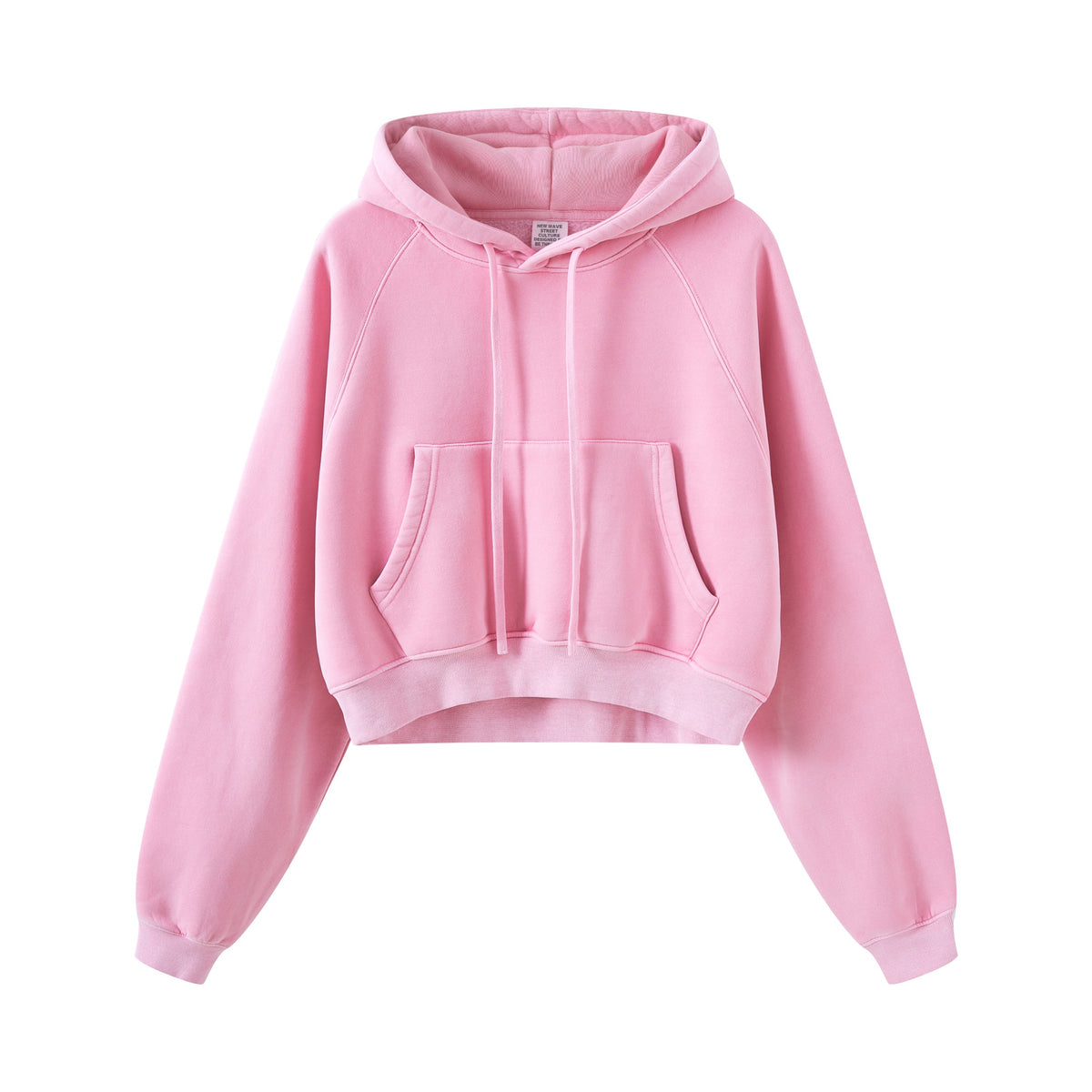 Wholesale 6 Color Washed Cropped Belly Baring Distressed Hoodie High Quality Plain Hoodie Fall and Winter Collection Hoodie