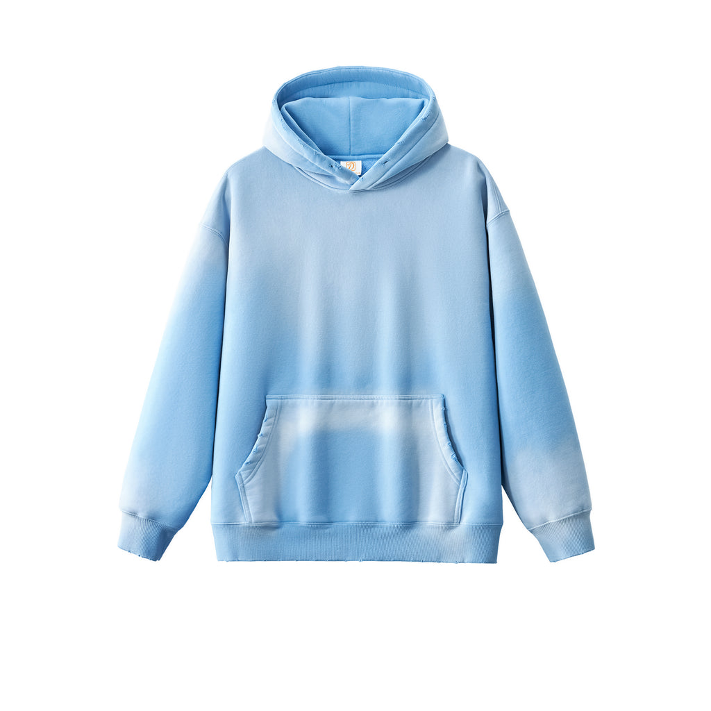 High Quality Fleece Thick Sublimation Vintage Hoodie Unisex Washed Drop Shoulder Pullover Heavyweight Hoodies & Sweatshirts