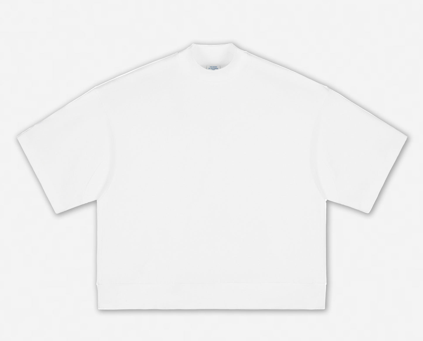 Customized T-shirt Wholesale Heavy Duty High Neck Men's Short Sleeved Boxy Style with Dropped Shoulders and Ribbed Hem Summer