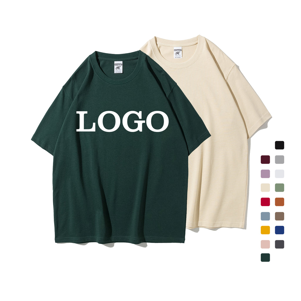 High Quality 100% Cotton t Shirt 280g Heavyweight Blank O-neck Multi Color Streetwear Fashion Dtf Transfers for t Shirts