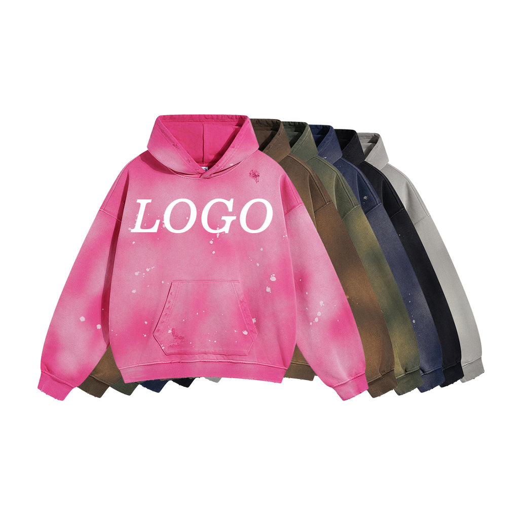 Mens Clothing Blank Puff Printing Hoodie High Quality Streetwear Polyester/Cotton Heavyweight Men's Hoodies & Sweatshirts