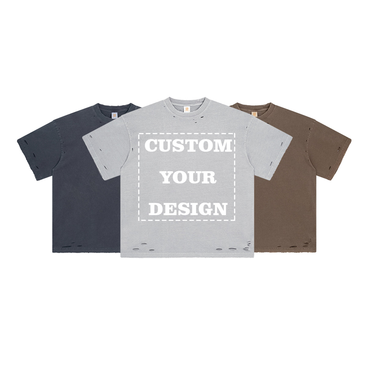 Loose Drop Shoulder t Shirt Custom logo Vintage High Quality 100% Cotton Acid Wash Men's T-shirts Wholesale Screen Print T-shirt