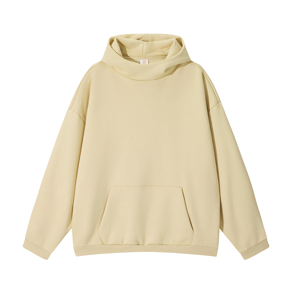 Custom Hoodie logo Crewneck Pure Color Bulk Wholesale Streetwear High Quality Blank Pullover Drop Shoulder Hoodies for Men
