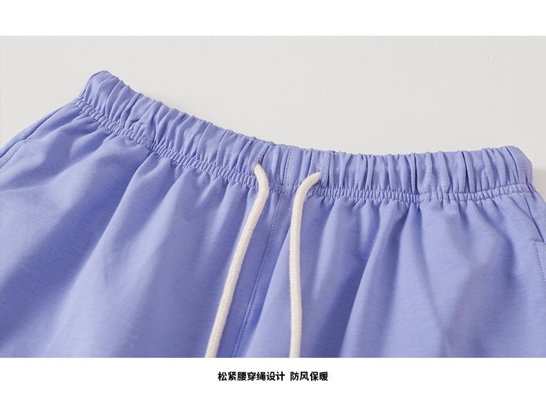 100% Cotton Multicolored Custom High Quality Short Sleeve and Shorts Streetwear Heat Transfers for Children's T-shirts