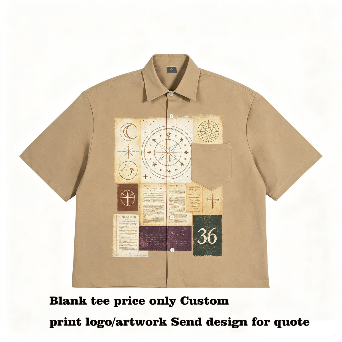 Tshirt Manufacturer 300g Heavyweight Men's Shirt Boxy Short and Wide Workwear Style Short Sleeved Shirt for Men Summer Version