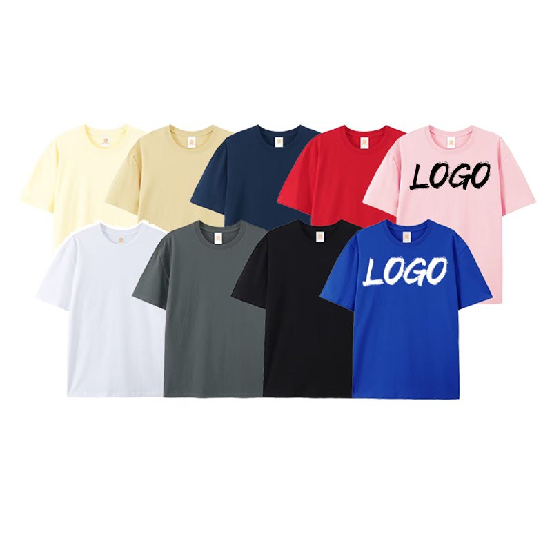 Plus Size Men's Tshirt Customized High Quality 220 Gsm Cotton Blank Pure Color Plain Streetwear Oversized Round Neck t Shirts