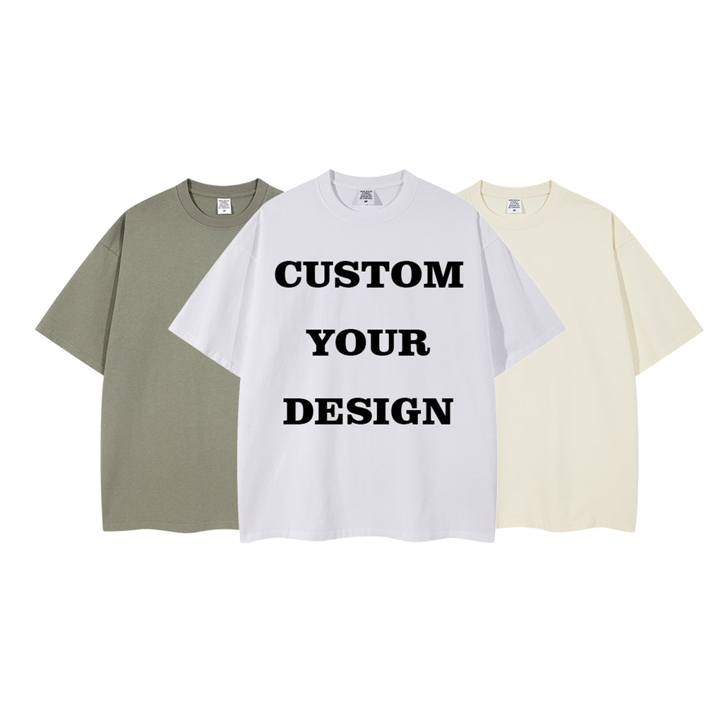 Customized t Shirts 100% Cotton Streetwear Loose High Quality Drop Shoulder t Shirt Wholesale Blank Screen Printed Plain t Shirt