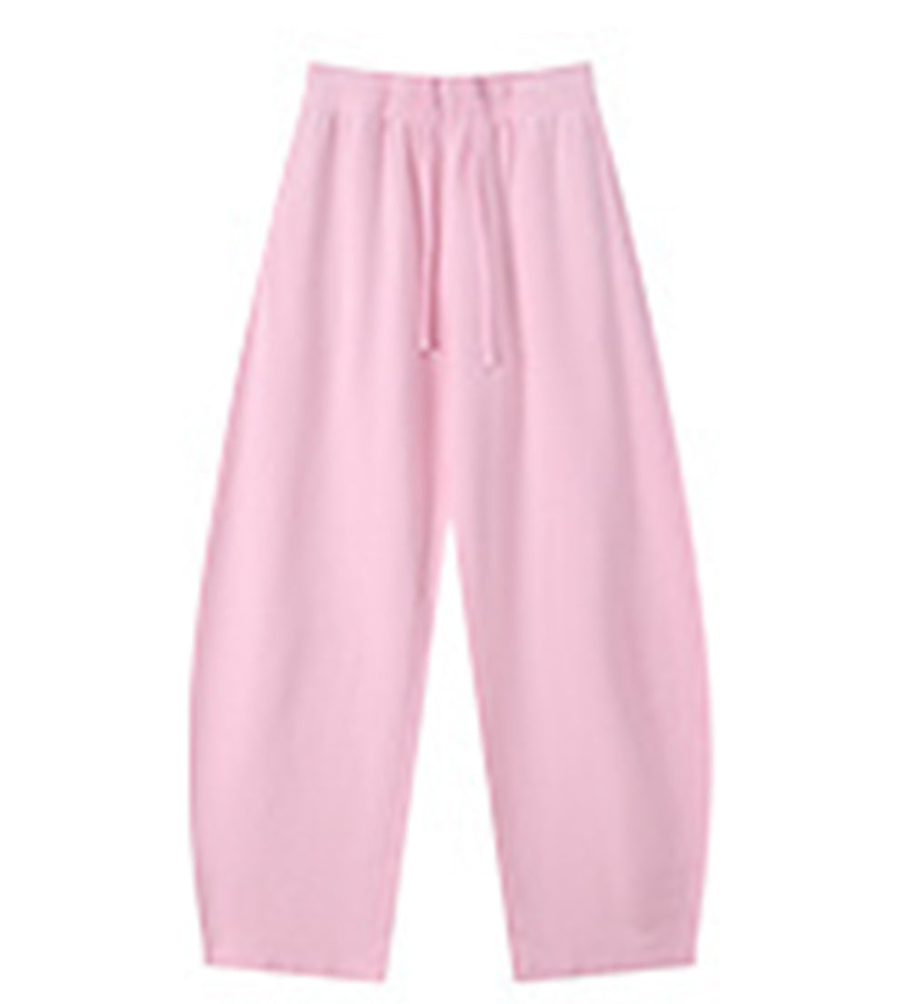 Men's Heavy Duty Water Washed Faded Pure Cotton Loose Curved Leg Sweatpants Loose Fitting Cotton Casual Brand Sweatpants