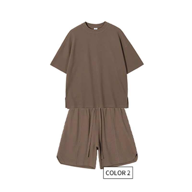 High Quality T-shirt and Shorts Streetwear Embroidery logo Custom High Quality Polyester/Cotton Wholesale Blank T-shirt Set