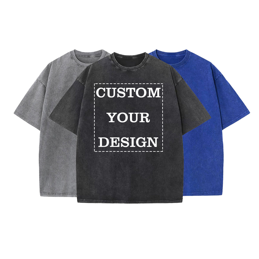 Wholesale Custom Vintage High Quality Blank 100% Cotton 230g Drop Shoulder Acid Wash Short Sleeve t Shirt for Men High Quality