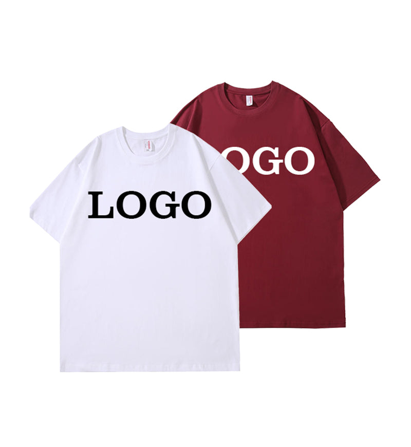 Black Basic Tshirt 220g 100% Cotton Custom Pure Color Best Sale Screen Printed Heavyweight Summer Plain Tshirts for Printing