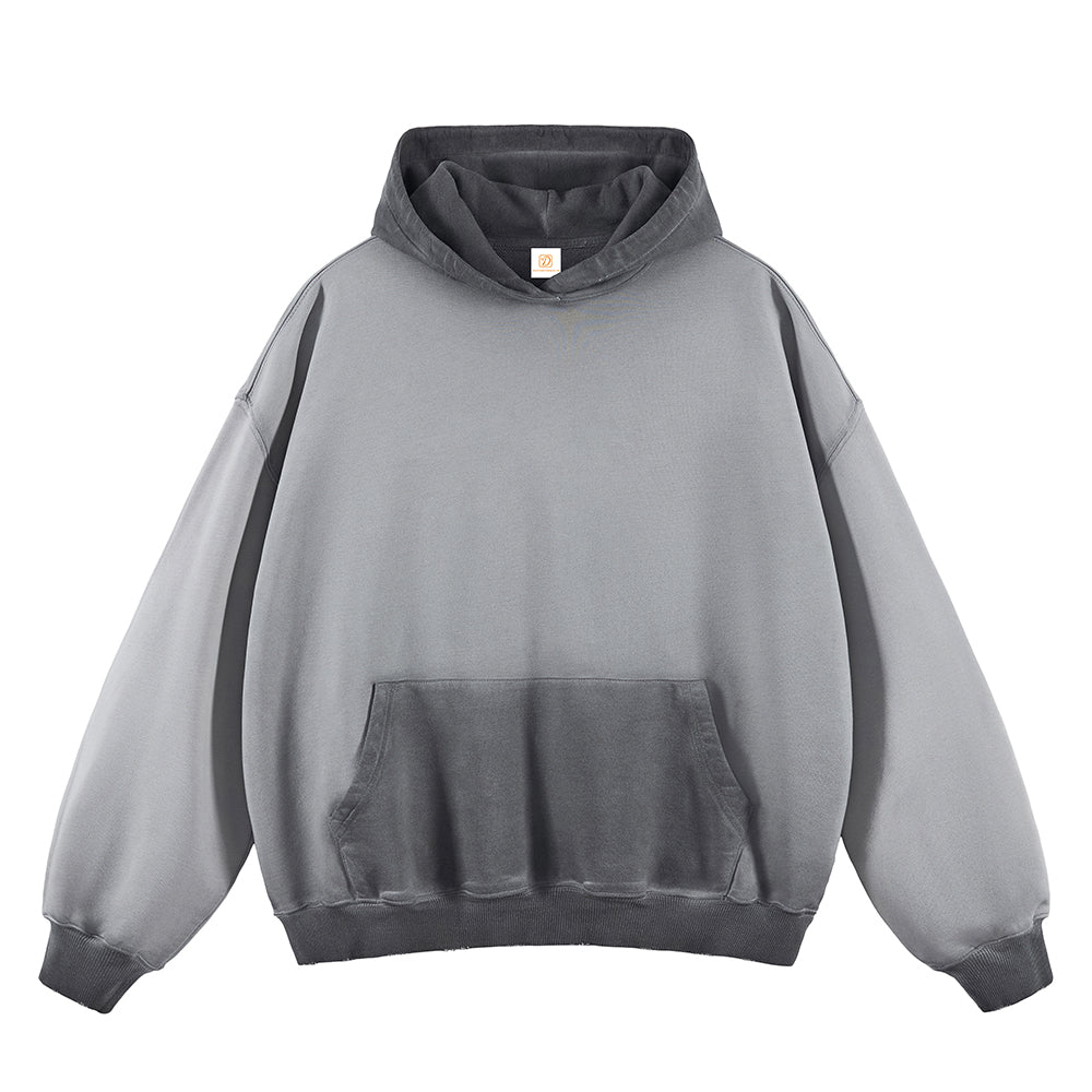 Customized Blank High Quality Washed 100% Cotton 420G Heavyweight Puff Print Drop Shoulder Winter Men's Hoodies & Sweatshirts