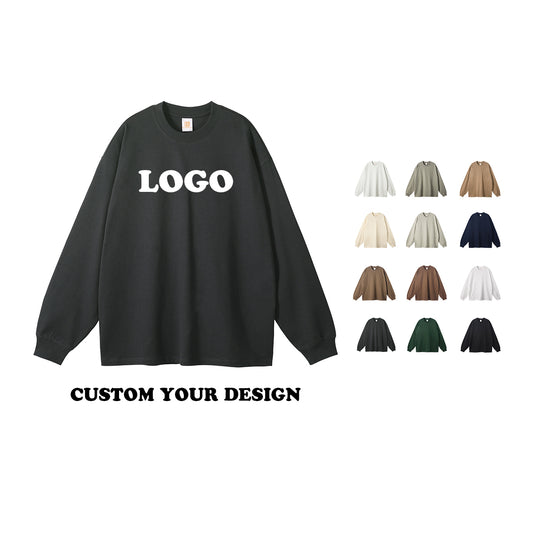 305g Heavyweight Tshirts Multi Color High Quality Blank Custom Puff Printing Roun Neck Heavy Cotton Drop Shoulder T-shirt