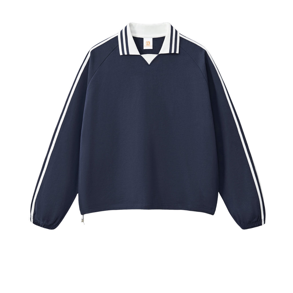 Custom Stand Collar Hoodies Custom logo Blank Polo High Quality Sport 100% Cotton Striped New Design Fashion Heavyweight Hoodies