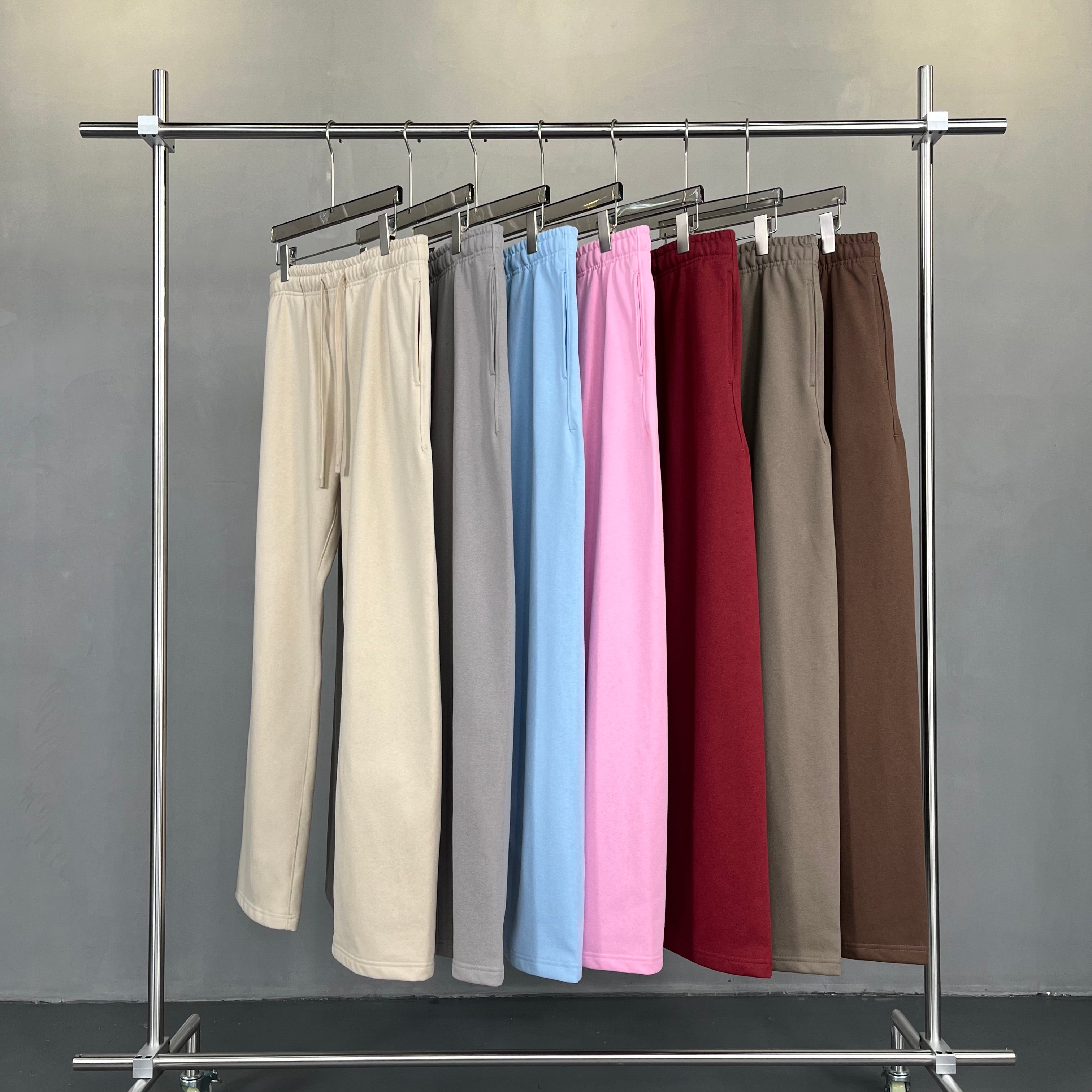 Wholesale Sweatpants Distressed Embroidery High Quality Casual Streetwear Multi Color Custom Puff Printing Fashion Sweatpants