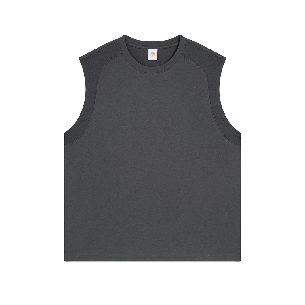 High Quality Custom T-shirt Gym Sleeveless Pure Color Custom Round Neck High Quality Personalized Dtf Transfers for t Shirts