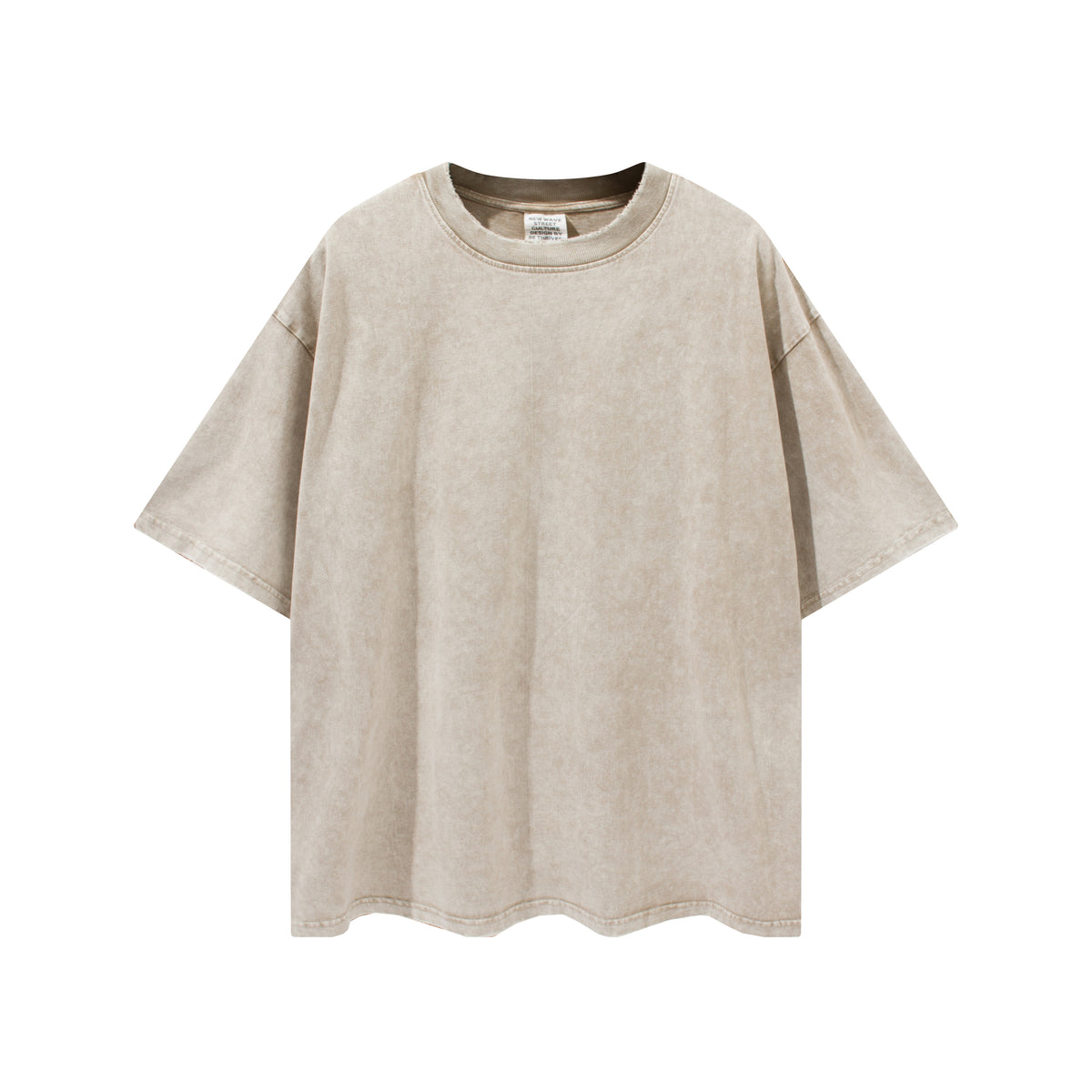 7 Color Customized Edge Grinding Water Washing to Age Solid Color Short Sleeved Shir Plain Tshirts for Printing American Design