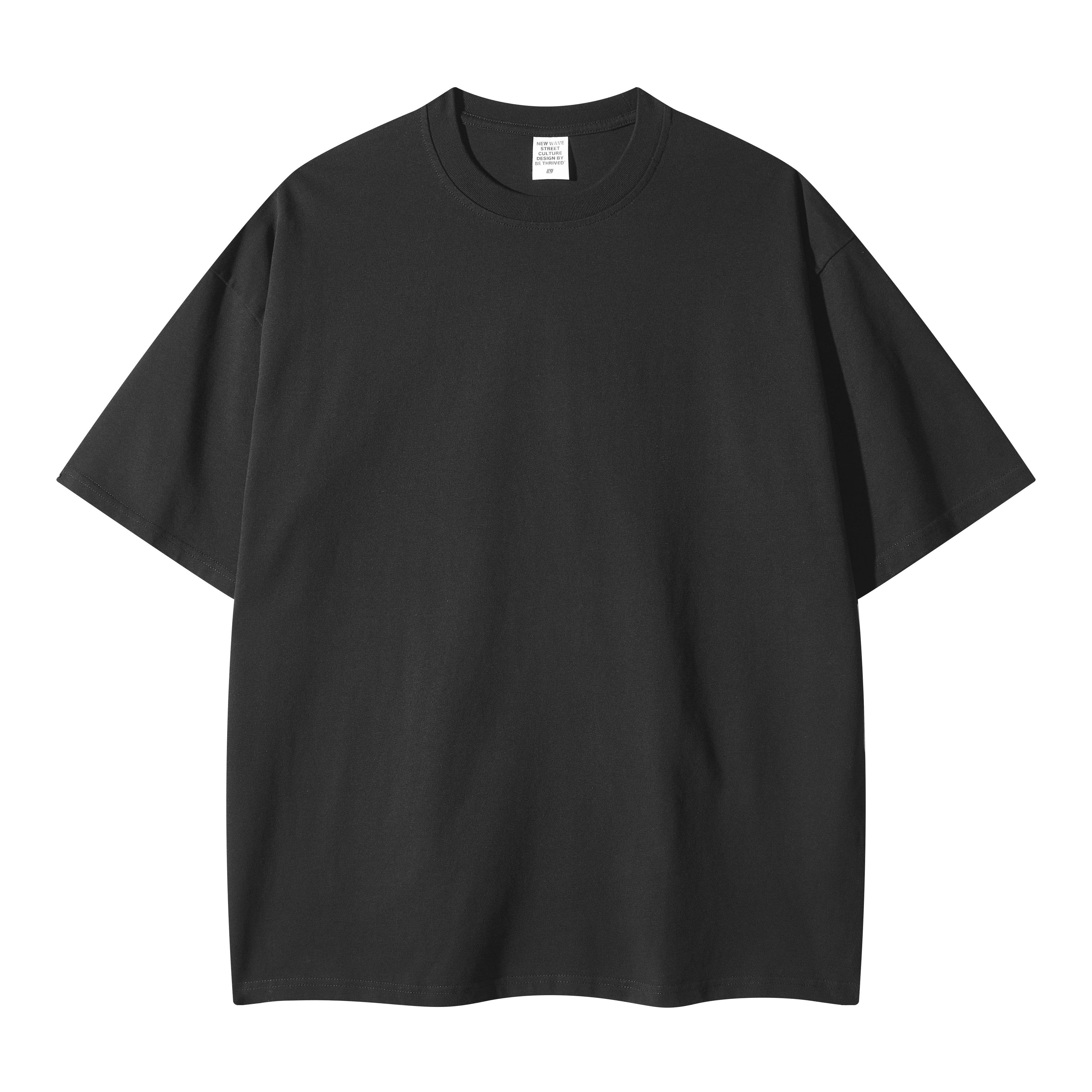 100% Cotton Drop Shoulder T-shirt Streetwear Men's Wholesale Embroidery logo Wholesale High Quality Round Neck Fashion T-shirt