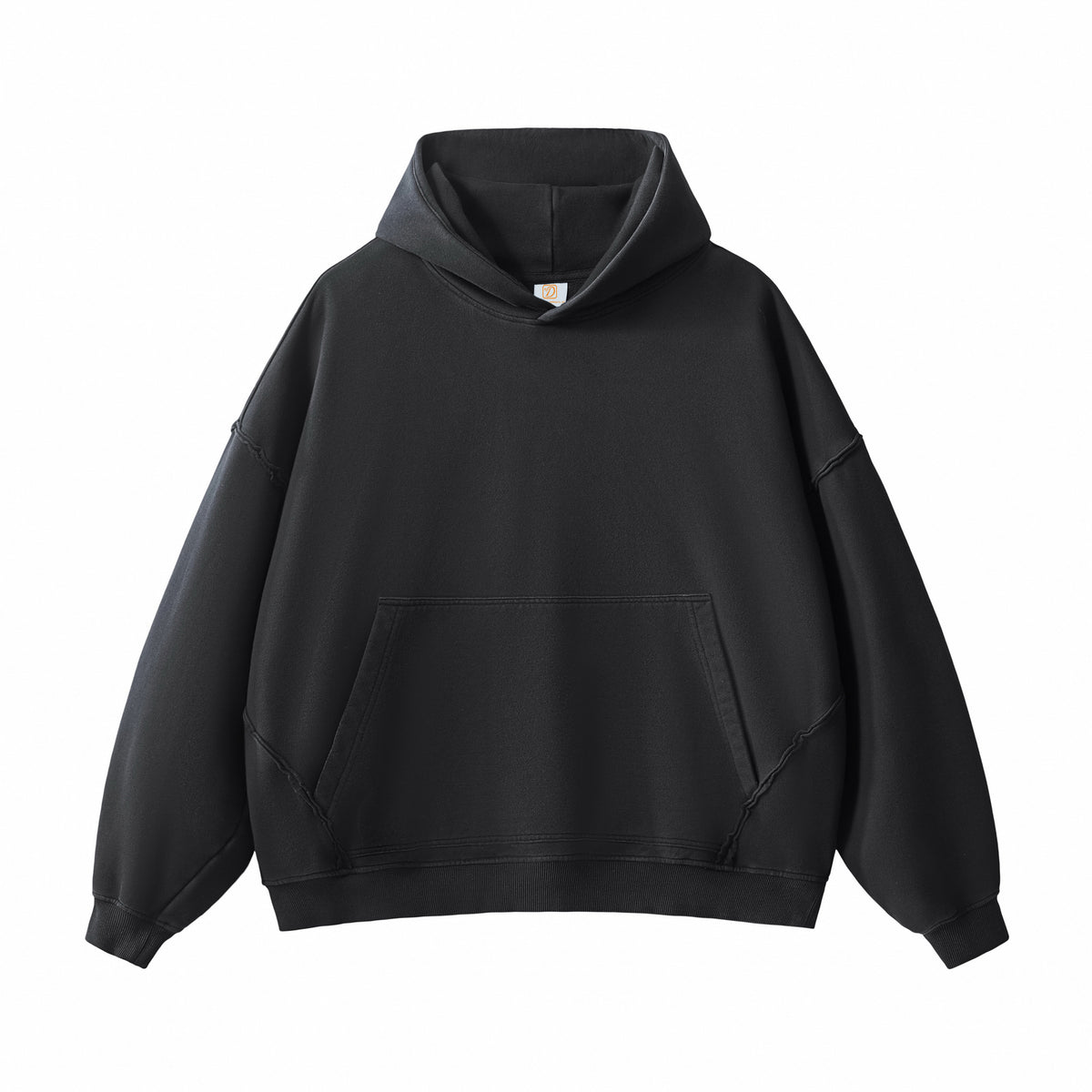 Hoodies 100 Cotton Pullover with Water Washed Texture and Heavyweight with a Continuous Hood Available in Sample Size L.