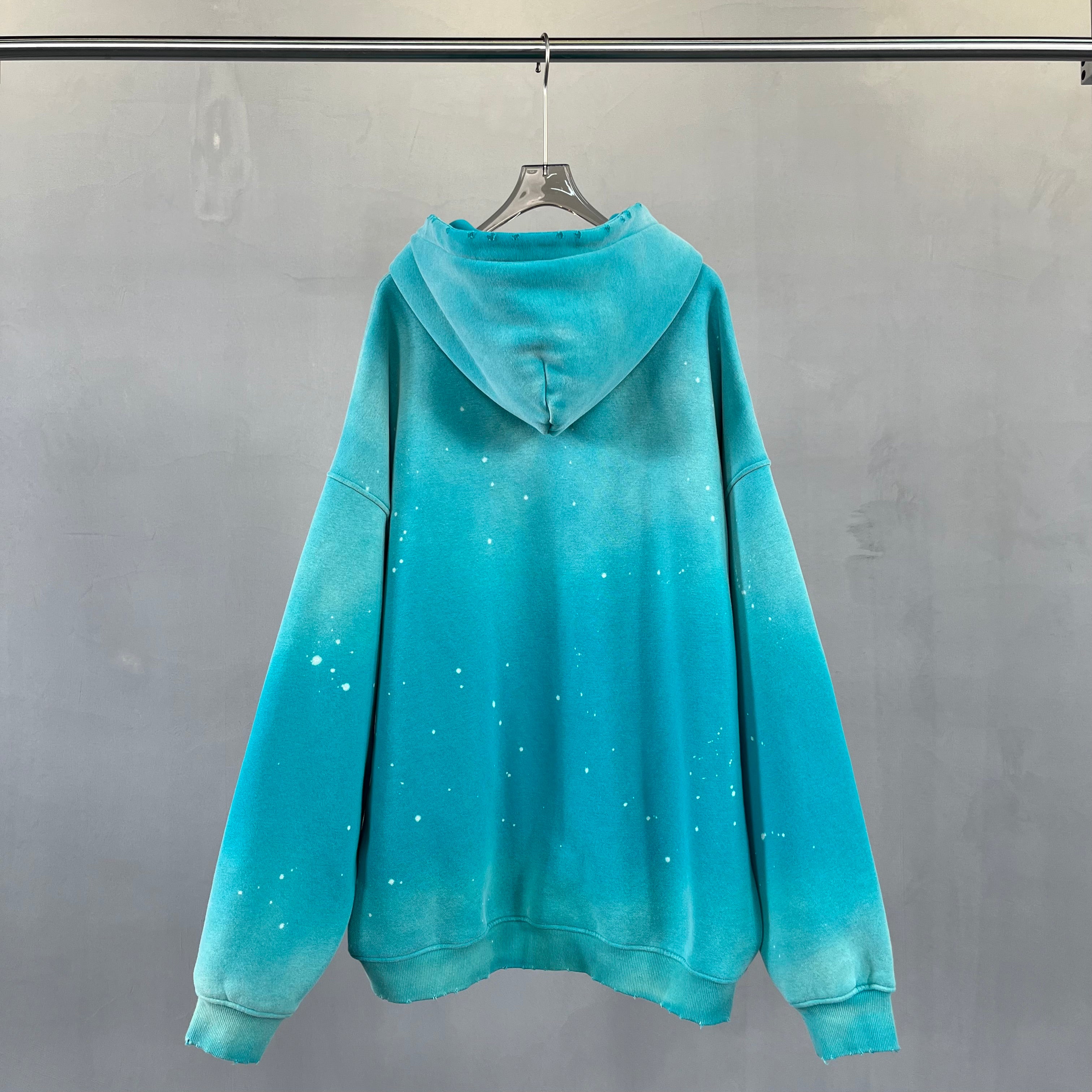 Manufacturer Sweatwear High Unisex Street Pullover Custom Vintage Washed Broken Fleece Heavyweight Wholesale Print Hoodie