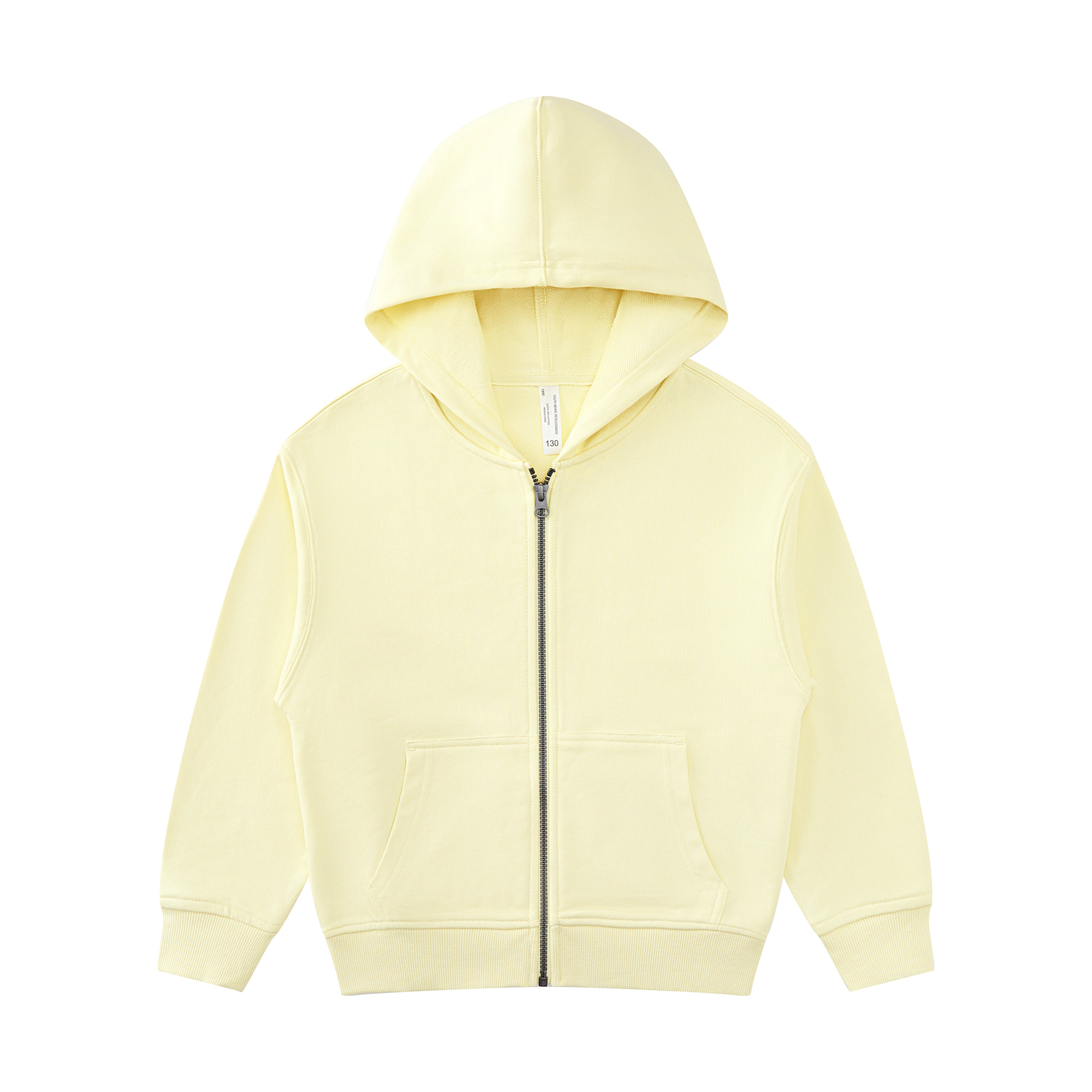 100% Cotton High Quality Full Zip Children's Terry Hoodie Heavyweight Puff Printing Winter Soft Drop Shoulder Clothing Hoodies