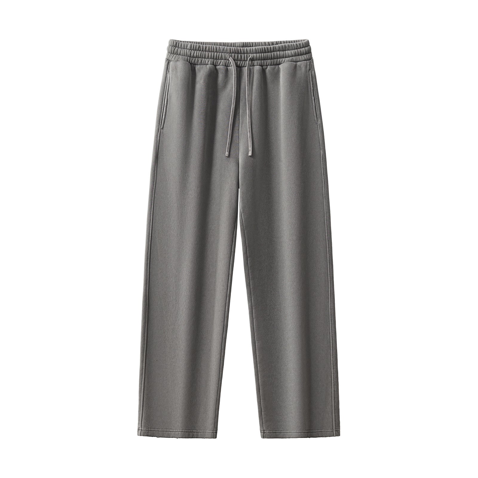 Men's Pants Customized Heavyweight Streetwear New Wash Pure Color Loose Drawstring High Quality Wholesale Sweatpants