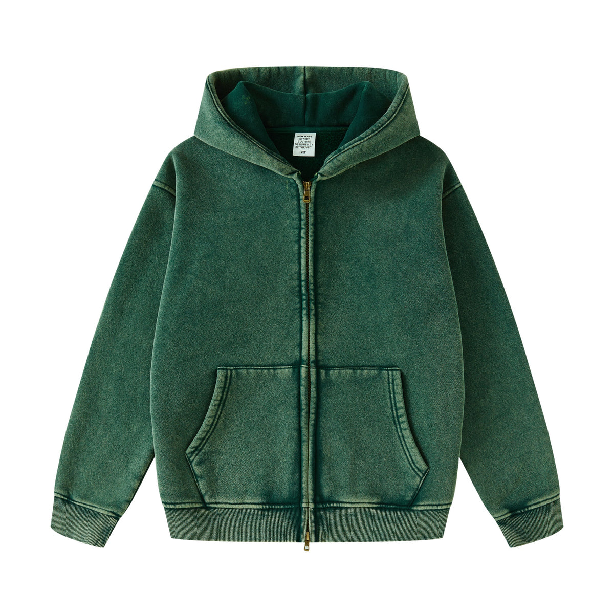 Customize Your Own Exclusive Design Children's Hand Washed Water Resistant Fleece Lined Plain Oversized Zipper Pullover Sweater