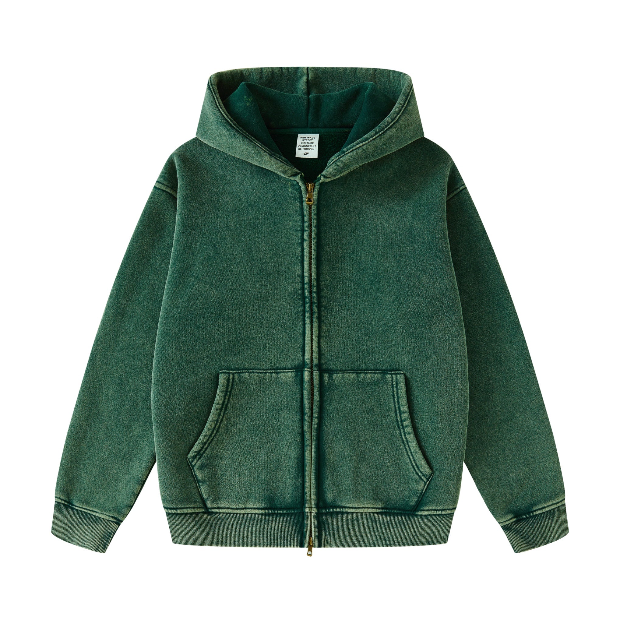 High Quality Wholesale Kids Hoodies Blank Full Zip up Streetwear Fashion Polyester/Cotton High Quality Washed Plain Hoodies