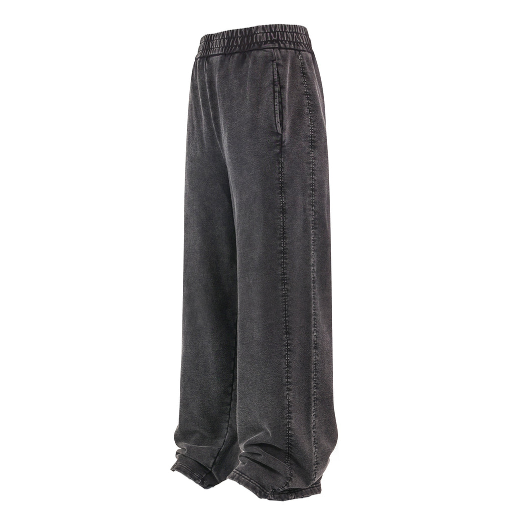 440g Heavyweight Vintage Sweatpants Sublimation 100% Cotton Loose Fit Screen Printed High Quality Design Men's Sweatpants
