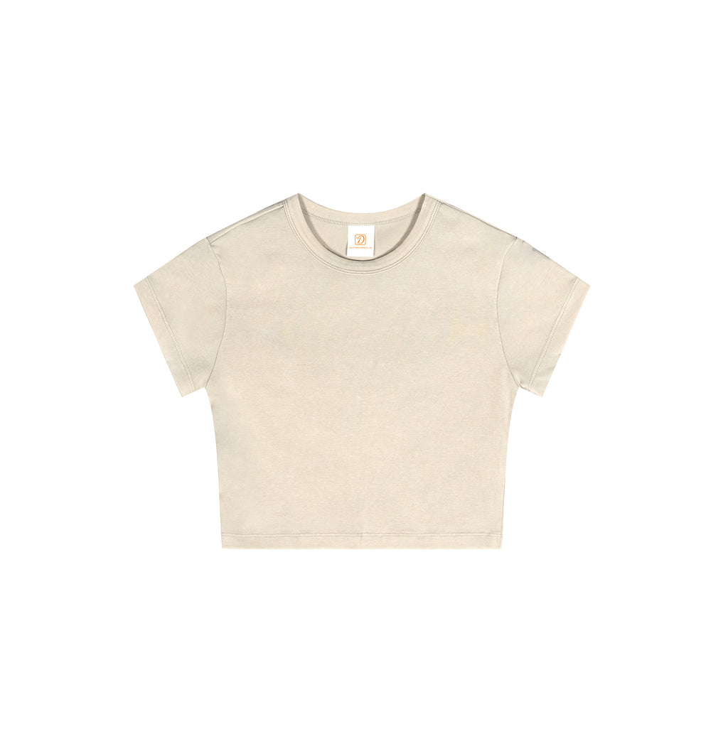 Custom Logo Garment Washed Cropped Top 100% Cotton Crew Neck Puff Printing Streetwear Wholesale Heat Transfers for T-shirts