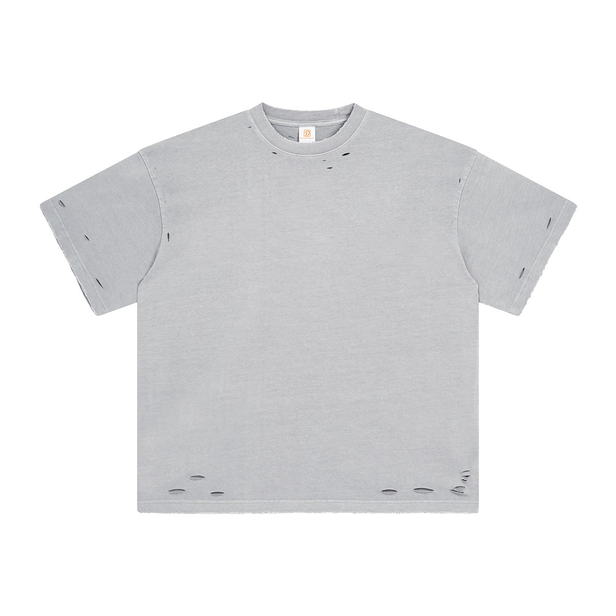 New Design Custom logo t Shirts Loose Drop Shoulder Vintage High Quality 100% Cotton Broken Acid Wash Streetwear Tshirts