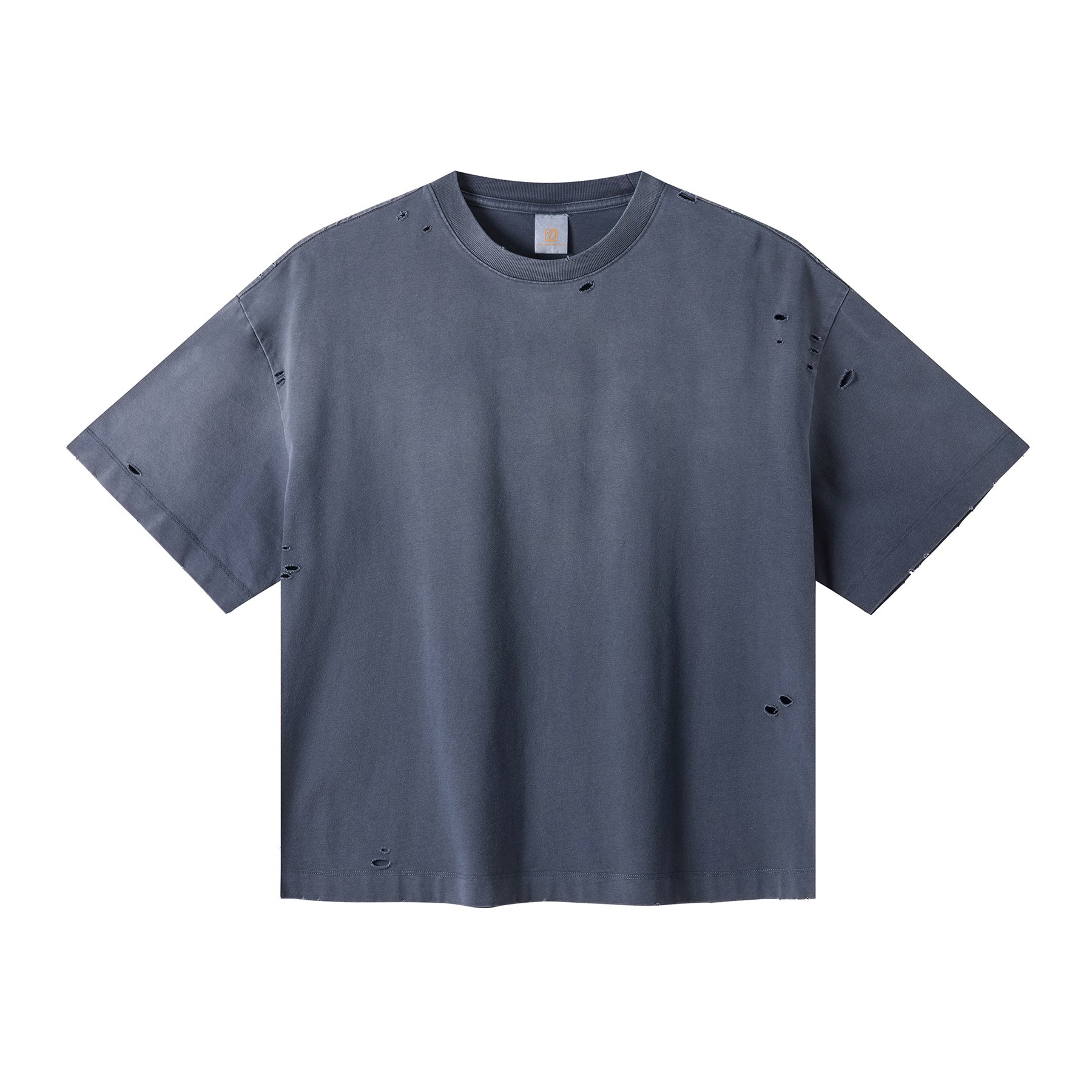 Heavyweight Tshirts Men's Custom logo Puff Printing Design High Quality Casual Vintage Washed O-neck Streetwear Cotton T-shirt