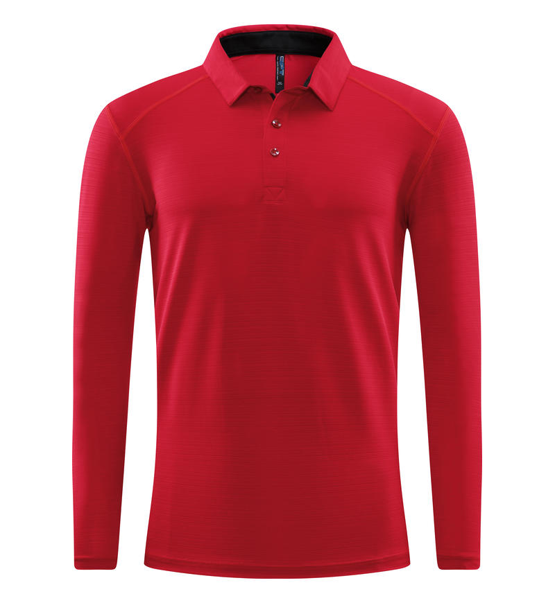 8 Color Quick Drying Colored Strip Crystal Silk Long-sleeved Collar POLO 40 Strands of Fine Fabric Spring and Autumn Collection
