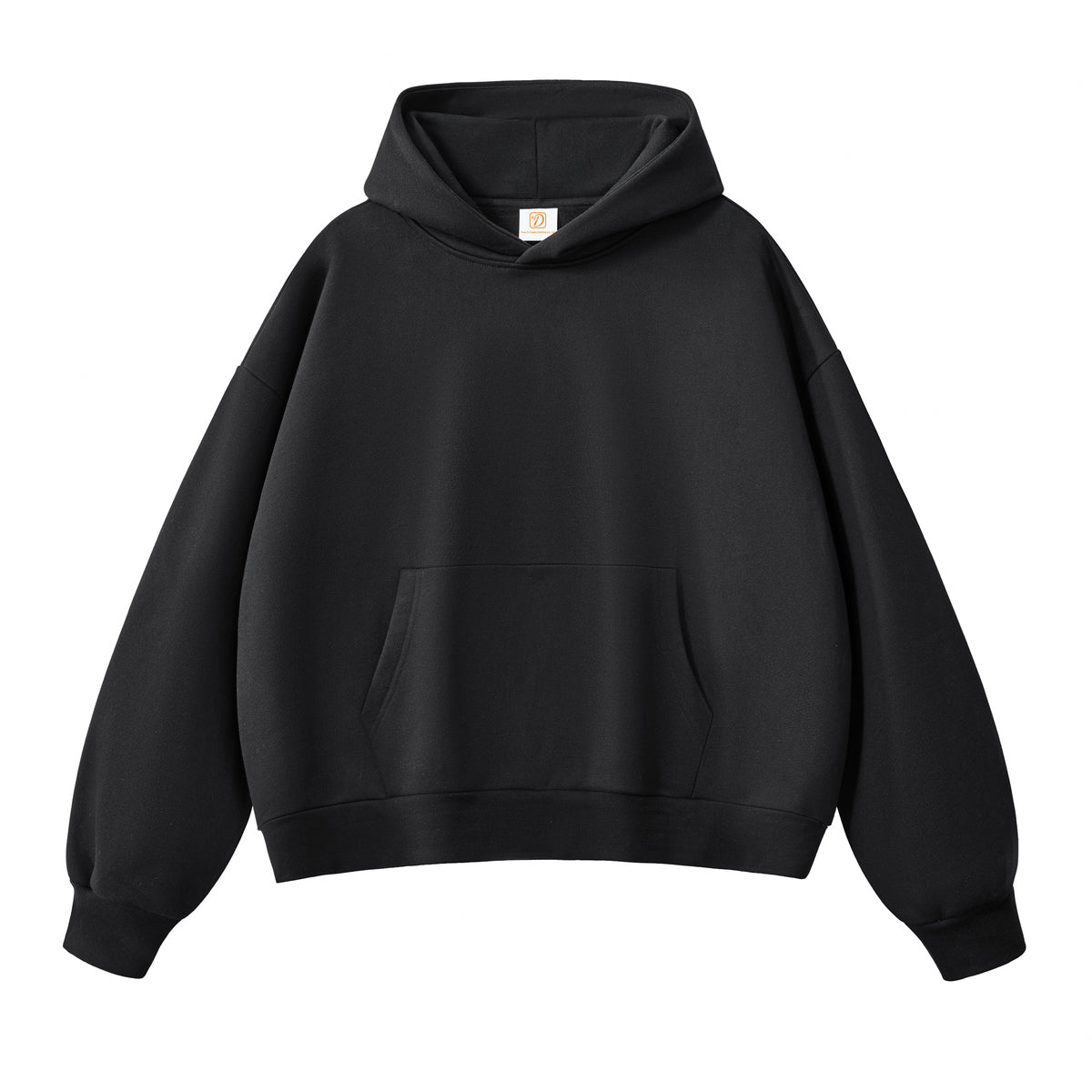 500g Hooded Men Down Filled Pullover Hoodie with Heavyweight Brushed Fabric Fleece Stylish American Style Available with Samples