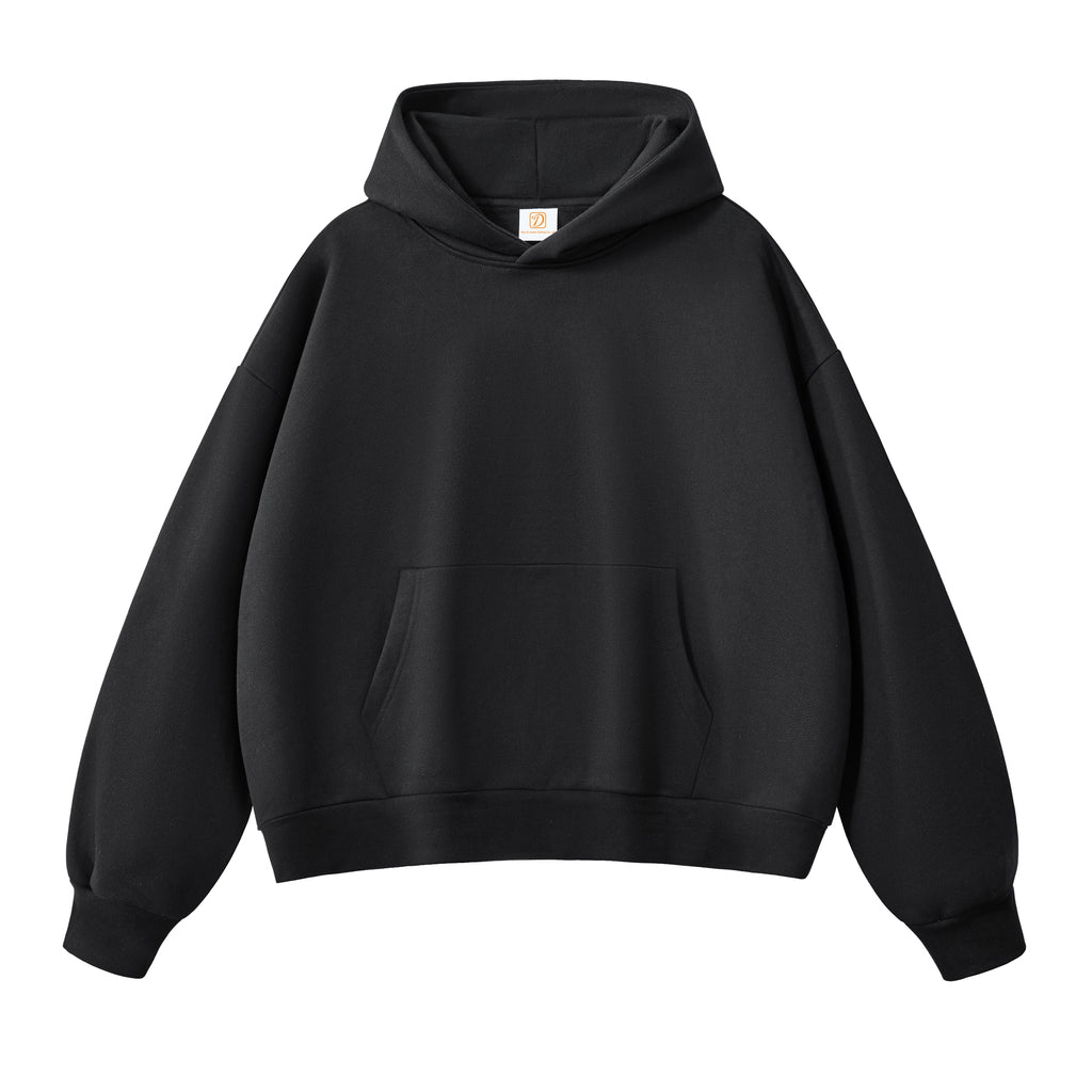 500G Heavyweight Streetwear Drop Shoulder High Quality Blank Pullover Fleece Custom Embroidered Dtf Transfers for t Hoodies