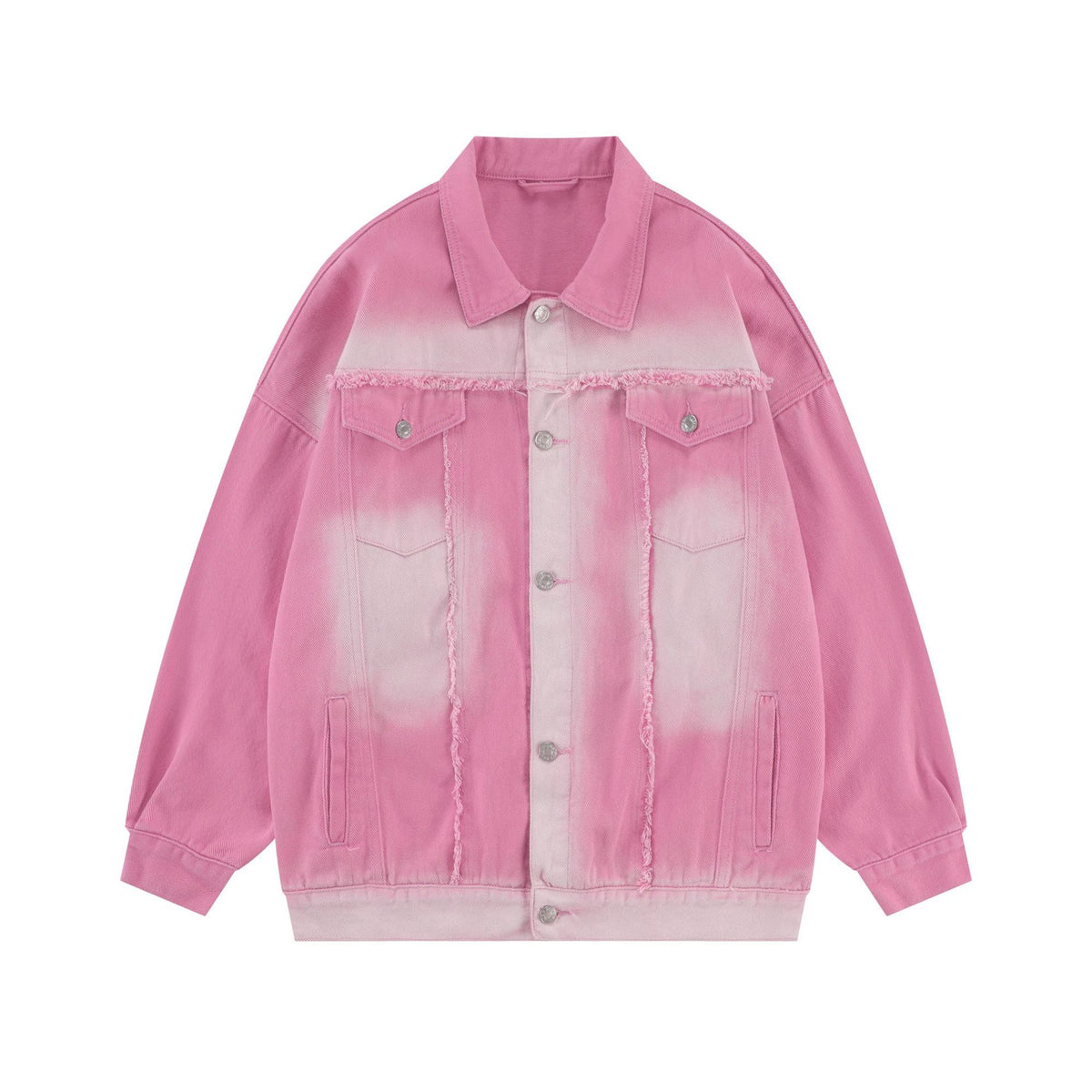 Oem plain Jacket 100 Cotton Blanc 3 Color Loose and Retro Water Washed Distressed Patchwork Contrast Denim High Quality Jacket