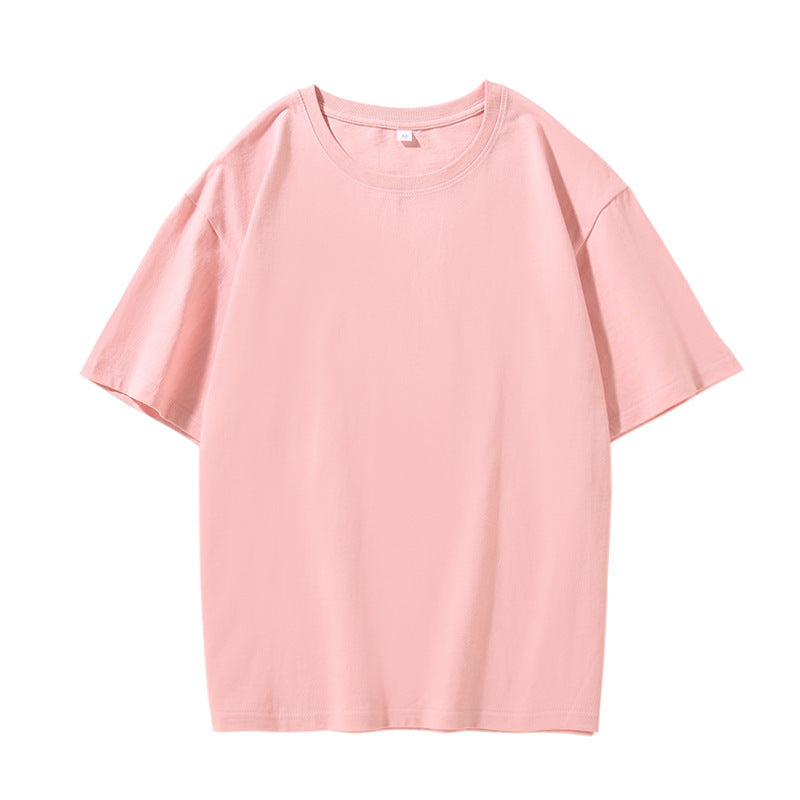 Manufacturers Customized Plain Tshirts for Printing 10 Color 210g Pure Cotton Drop Shoulder Short Sleeved T-shirt High Quality