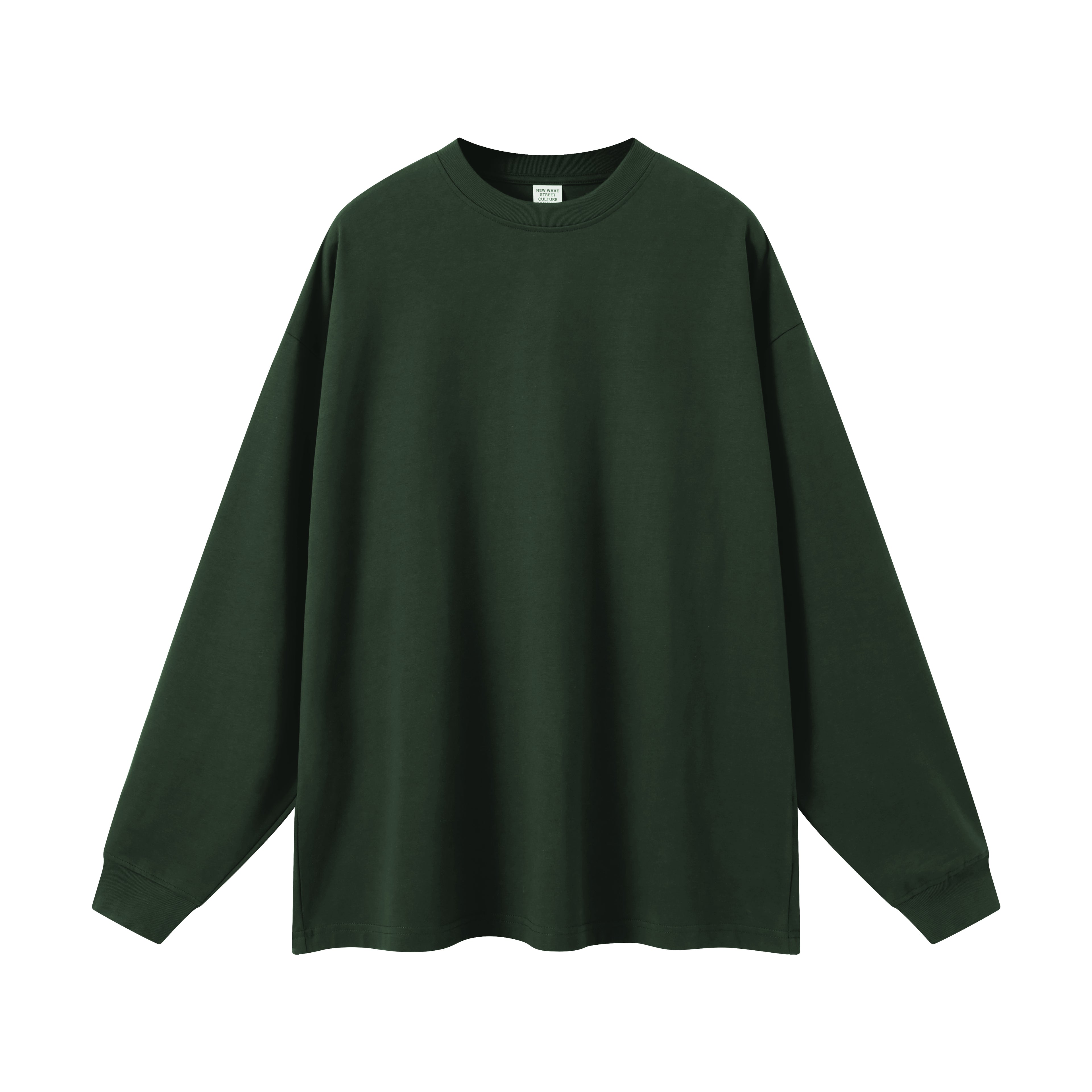 305g Heavyweight Long Sleeve T-shirt Streetwear Loose 100% Cotton Custom Design Embroidery logo Wholesale Men's T-shirts