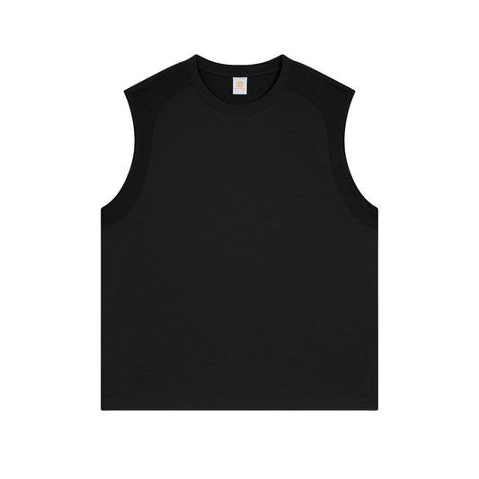 Customized t Shirts Blank Sleeveless Sport Lightweight High Quality Black Round Neck 100% Cotton Dtf Transfers for t Shirts