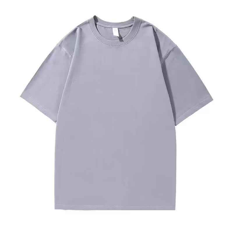 Custom High Quality T-shirt Multi Color Blank 100% Crew Neck Design Drop Shoulder Pure Color Sport Heat Transfers for T-shirts