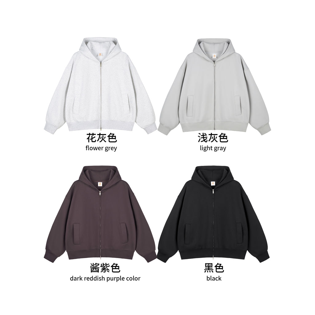 Custom Designer Men's Custom Zip Heavyweight Casual Long Sleeve Streetwear Blank Pullover Fleece Sweaters and Hoodies
